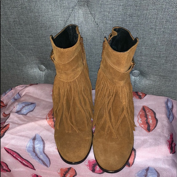 Marabelle yolodi Fringe Suede Bootie - Picture 2 of 5